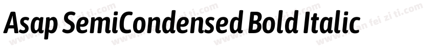 Asap SemiCondensed Bold Italic字体转换